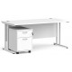 Maestro Straight Desk with Under Desk Pedestal